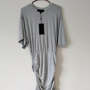 Kendall and Kylie Short Sleeve Runched Dress